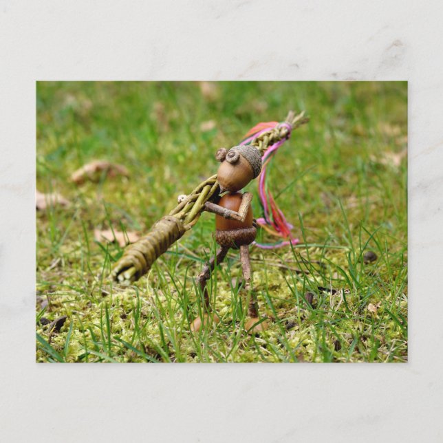 Acorn elf con tarjeta postal de Pascua de Pascua c (Anverso)