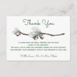 Acorns on Twigs - Tarjeta de agradecimiento