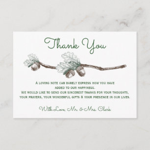 Acorns on Twigs - Tarjeta de agradecimiento