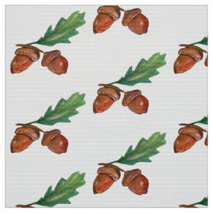 Acorns, Tela acuarela de frutas de roble