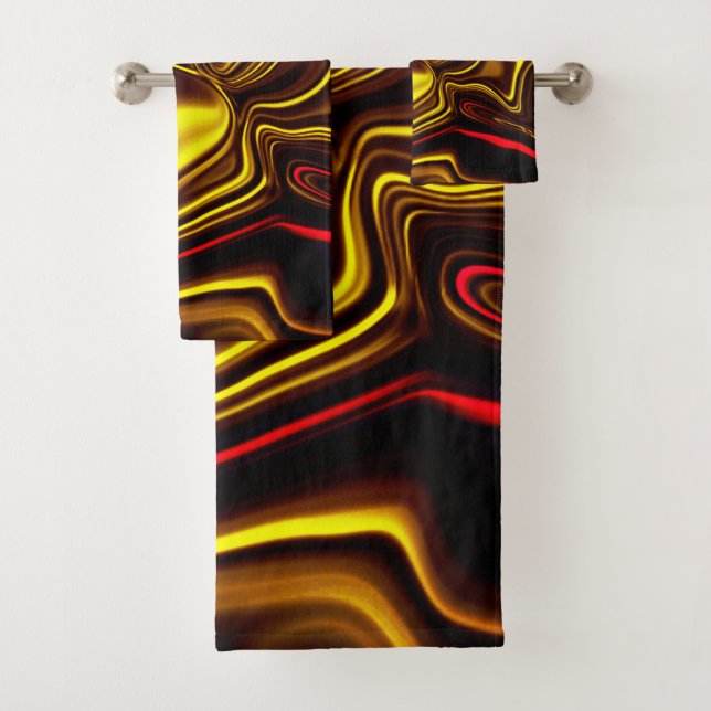 Acos curvos dorados y rojos con partes oscuras (In situ)