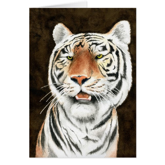 Acosador silencioso - tarjeta del tigre (Frente)