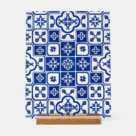 Acrílica Azulejo de baldosas azules portuguesas Señal Acríl