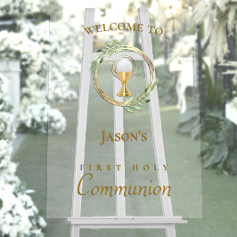 Acrílica Primera señal de bienvenida de la Comunidad