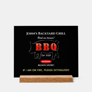 Acrílica Señal Acrílico Maestro de Parrilla de Jardín BBQ