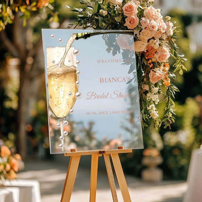 Acrílica Señal de bienvenida de Pearls And Prosecco Bridal  (Subido por el creador)