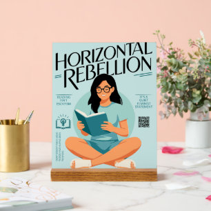 Acrílica Señal de lectura feminista silenciosa – Rebelión H