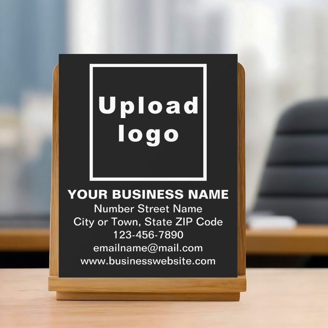 Acrílica Señal de marca comercial en acrílico negro (Black acrylic sign with your business brand)