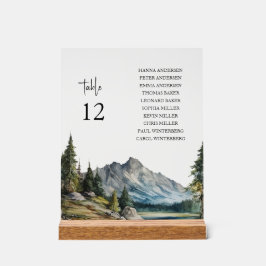 Acrílica Señal superior de la tabla de la tabla de asientos