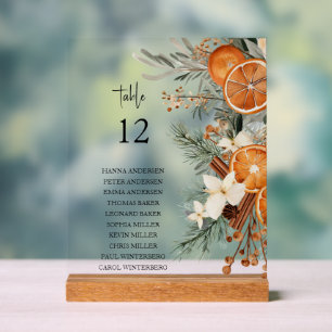 Acrílica Señal superior de la tabla de la tabla de asientos