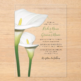 Acrílicas Elegantes invitaciones de boda de Calla Blanca Lil