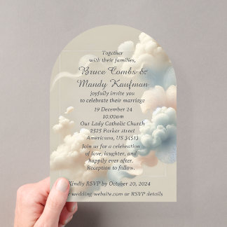 Acrílicas Invitaciones de acrílico Ethereal Bliss