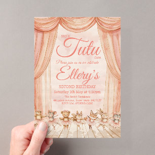 Acrílicas Invitaciones de bailarina del bosque acuarela 🦊🐰