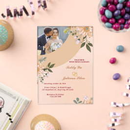 Acrílicas Invitaciones de boda de acrílico con foto personal