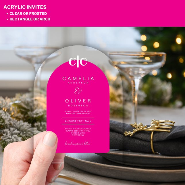 Acrílicas Invitaciones de boda de acrílico de Zazzle rosa ca (Subido por el creador)