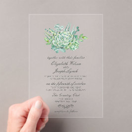 Acrílicas Invitaciones de matrimonio Sensacional Succulents