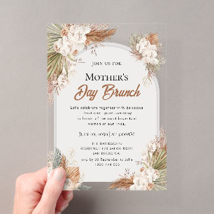 Acrílicas Invitaciones para Brunch del Día de la Madre