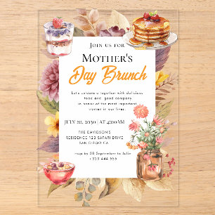 Acrílicas Invitaciones para Brunch del Día de la Madre