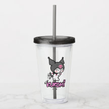 Funda para vaso transparente de Kuromi | Lindo