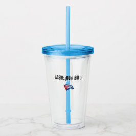 Acrílico jarra / vaso con frase cubana