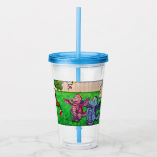 Acrílico Los gemelos del Draco hacen un vaso del