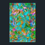 Acrílico Muro Arte Floral Abstracto De Vidrio Manc<br><div class="desc">Arte digital,  vidrio multicolor con motivos florales</div>
