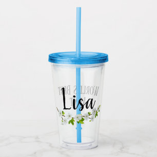 Acrílico nombre personalizado/el mejor vaso de la tía de