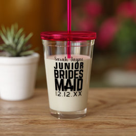 Acrílico Regalo de boda para dama de honor junior en vaso d