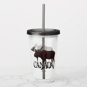 Acrílico Regalos personalizados vaso de Canadá de los alces