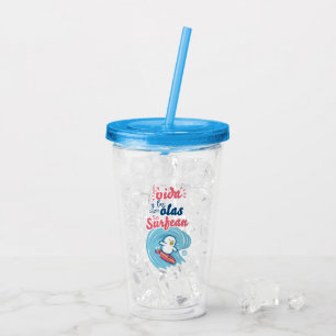 Acrílico Vaso acrílico│La vida y la solas se surfean