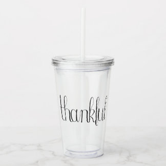 Acrílico Vaso aislado agradecido