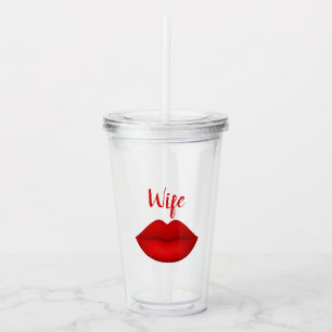 Acrílico Vaso de cristal de esposa 
