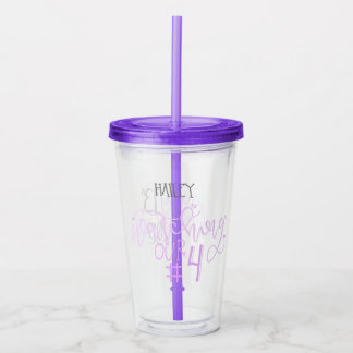 Acrílico Vaso de la dama de honor de Hailey