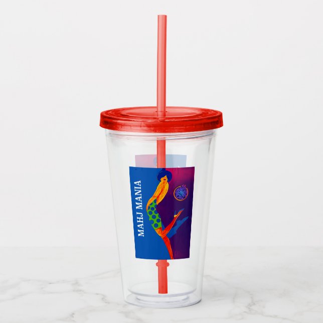 Acrílico Vaso de la manía de Mahj (Anverso)