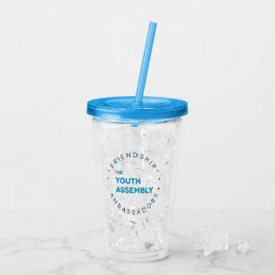 Acrílico Vaso de la sesión de la asamblea de la juventud e