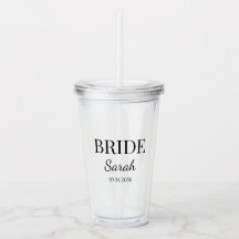Vaso de vidrio para novia minimalista Regalo de bo
