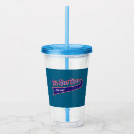 Acrílico Vaso para Beber con Pajita - Es el Año que Viene