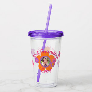 Acrílico Vaso personalizado de la foto mejor nunca