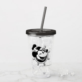 Acrílico Vaso retro de Steamboat Willie