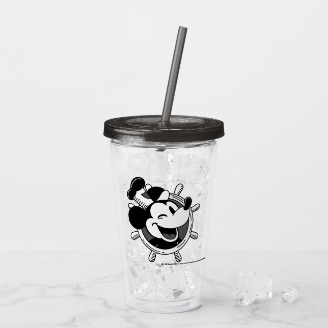 Acrílico Vaso retro de Steamboat Willie (Reverso (hielo))