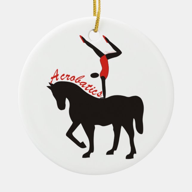 Acrobacias en ornamento personalizado a caballo (Frente)