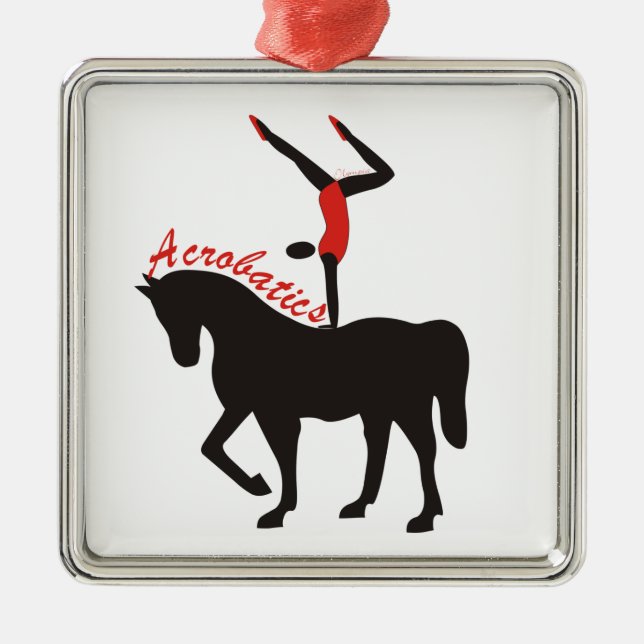 Acrobacias en ornamento personalizado a caballo (Frente)