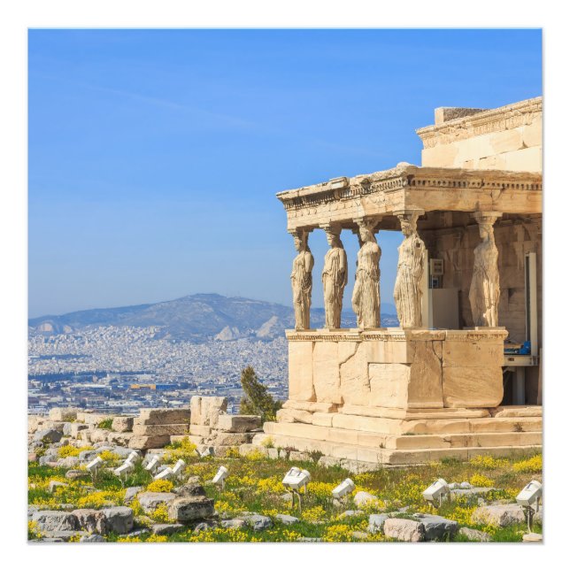 Acropolis Hill Athens Grecia Foto arte de pared im (Frente)