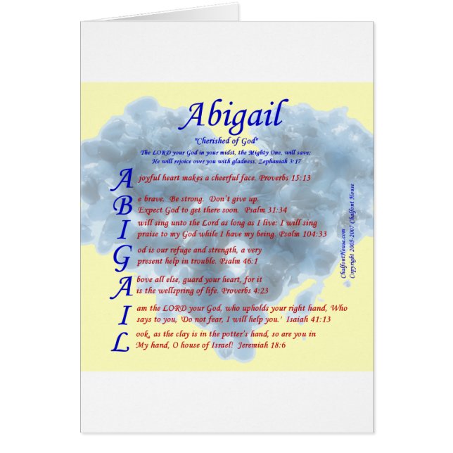 Acrostic de Abigail (Frente)