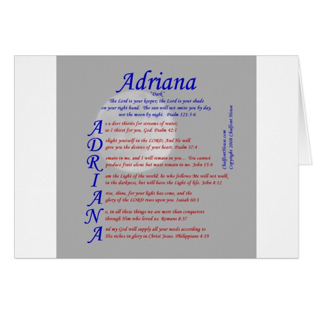 Acrostic de Adriana (Anverso (Horizontal))