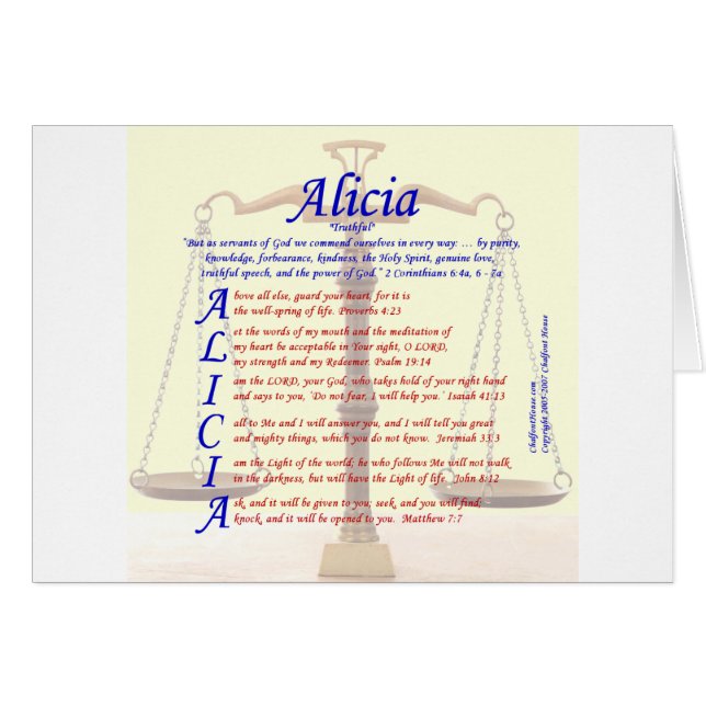 Acrostic de Alicia (Anverso (Horizontal))