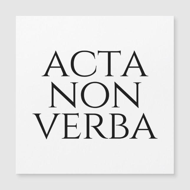 Acta Non Verba (Anverso)
