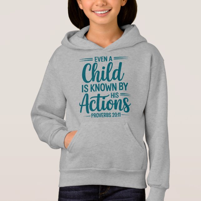 Action Speaks Kids Hoodie Design (Anverso)