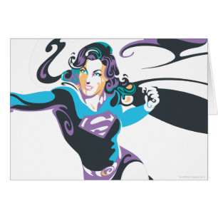 Actitud 4 del chapoteo del color de Supergirl