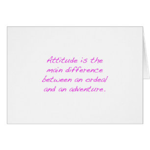 Actitud - calvario o aventura